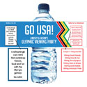 Olympics theme water labels